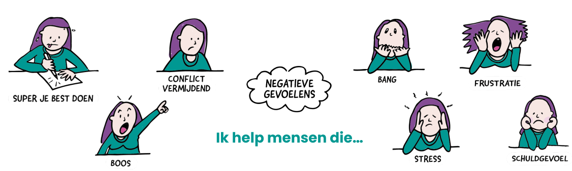 Ik help mensen die last hebben van negatieve gevoelens